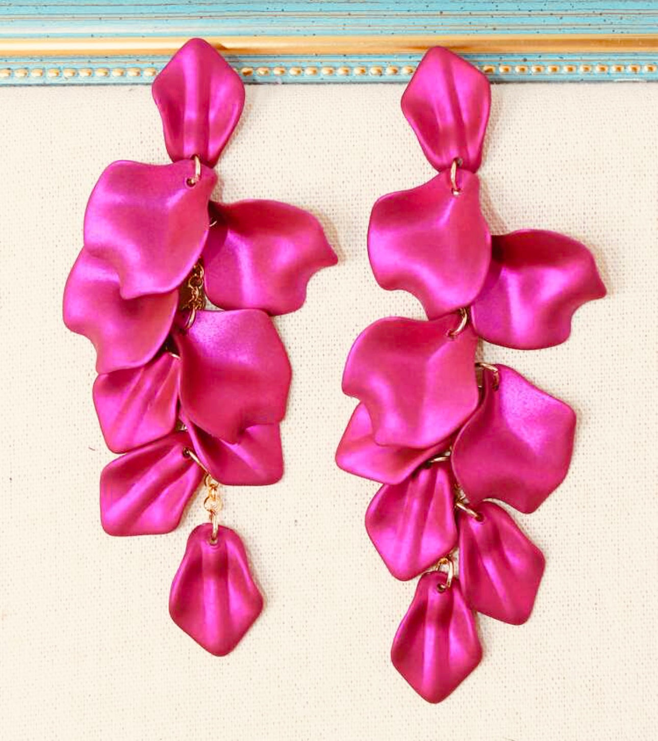 Flower Petal Drop Earrings