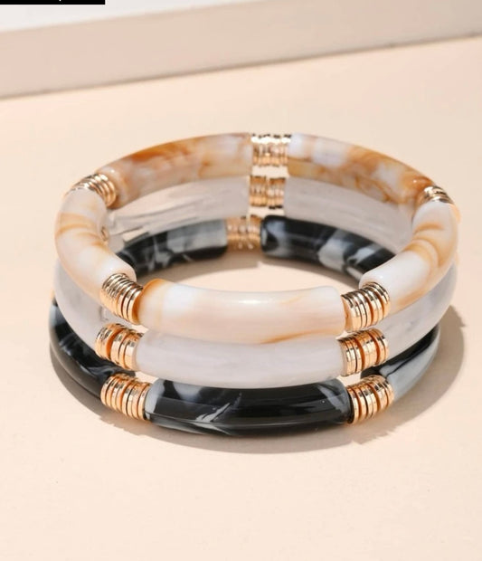 Princess Marble Bangle and Charmed Bracelet