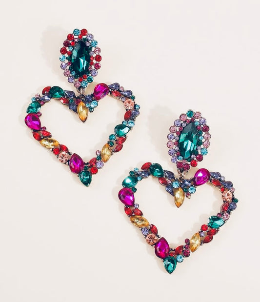 Dazzling Heart Earrings