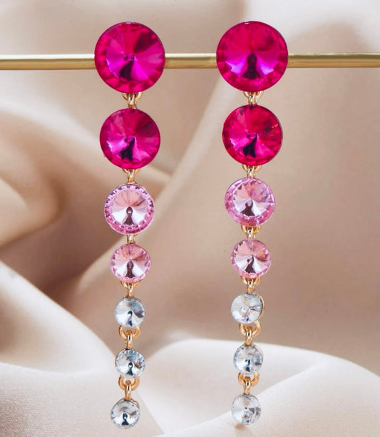 Regal Pink Drop Earrings