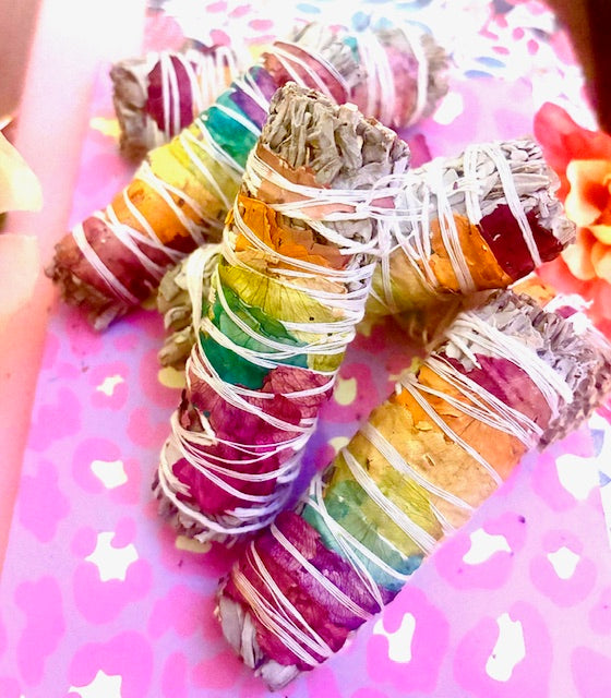 Rainbow Sage Smudge Sticks